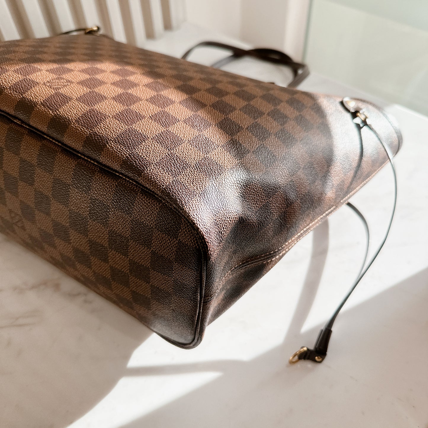 LV Damier Ebene Neverfull MM with Pouch