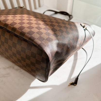 LV Damier Ebene Neverfull MM with Pouch