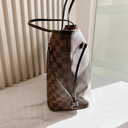 LV Damier Ebene Neverfull MM with Pouch