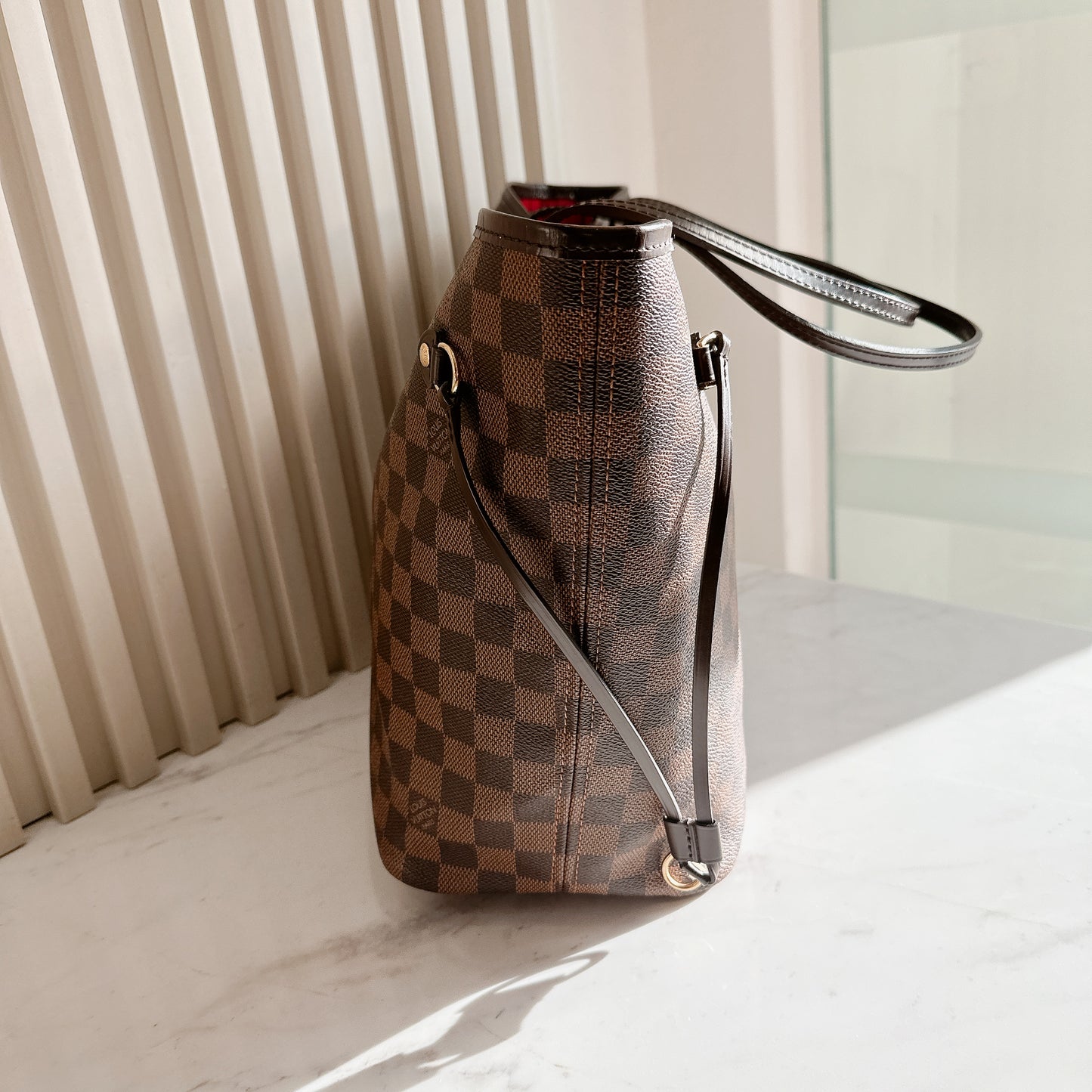 LV Damier Ebene Neverfull MM with Pouch