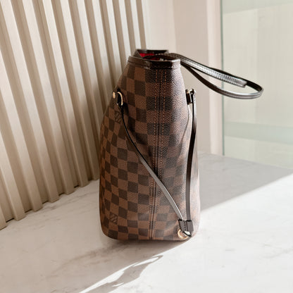 LV Damier Ebene Neverfull MM with Pouch