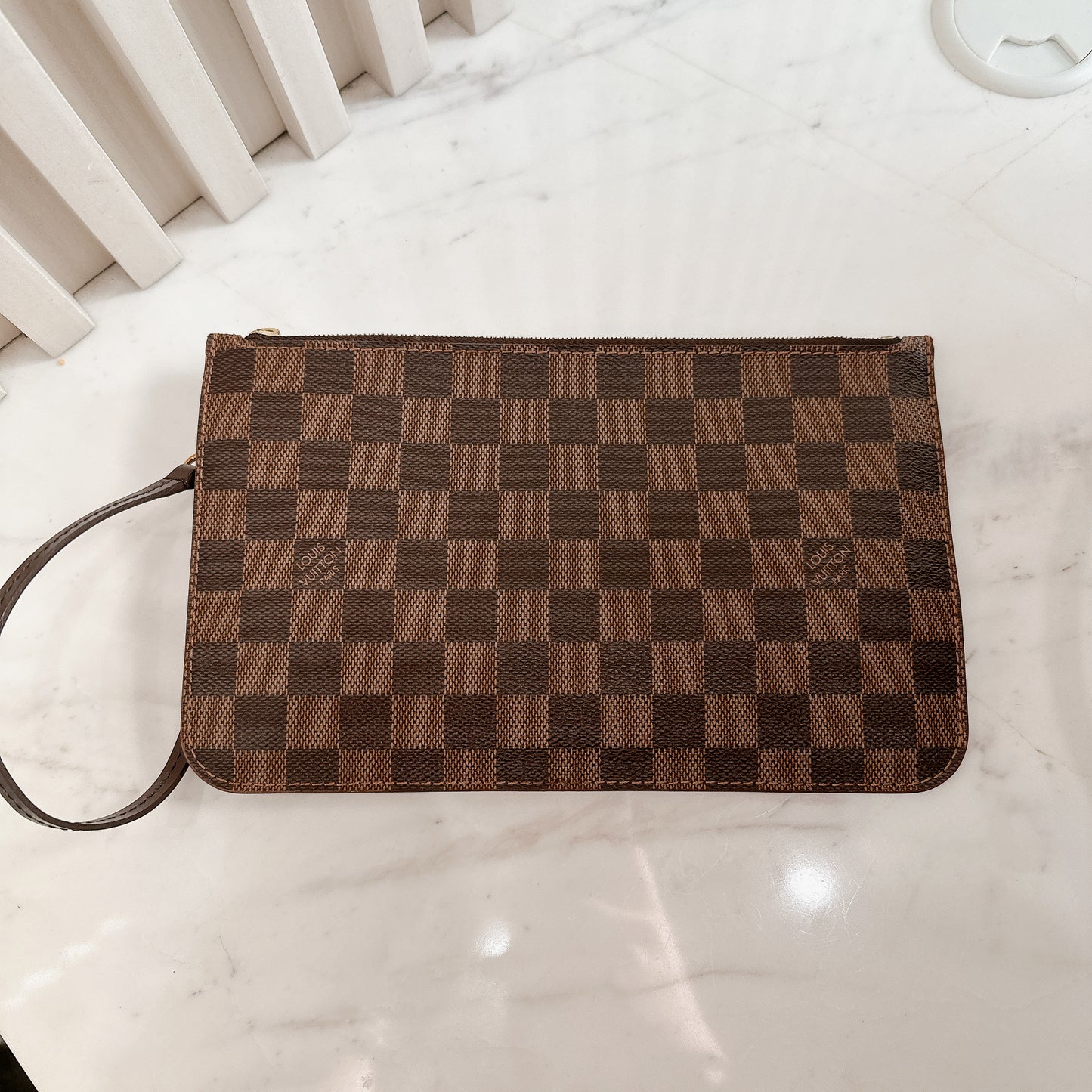 LV Damier Ebene Neverfull MM with Pouch