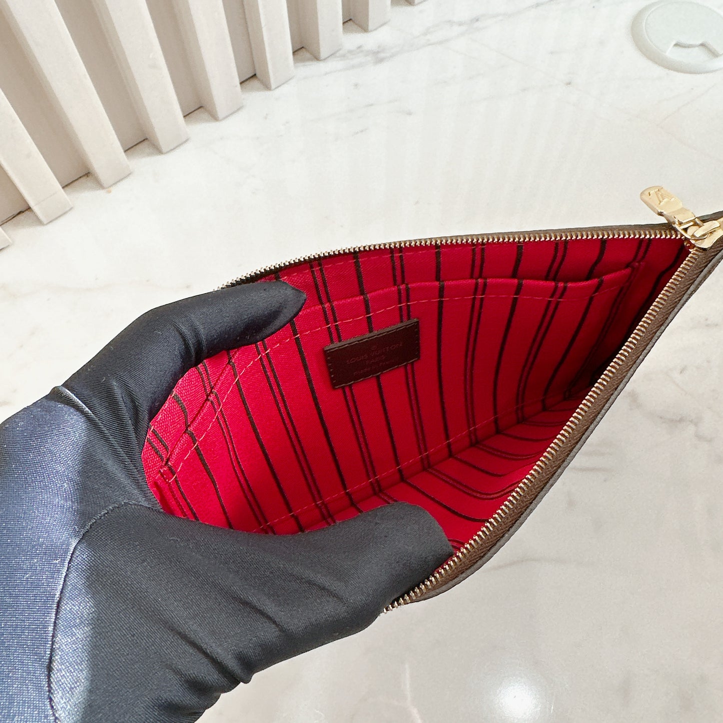 LV Damier Ebene Neverfull MM with Pouch