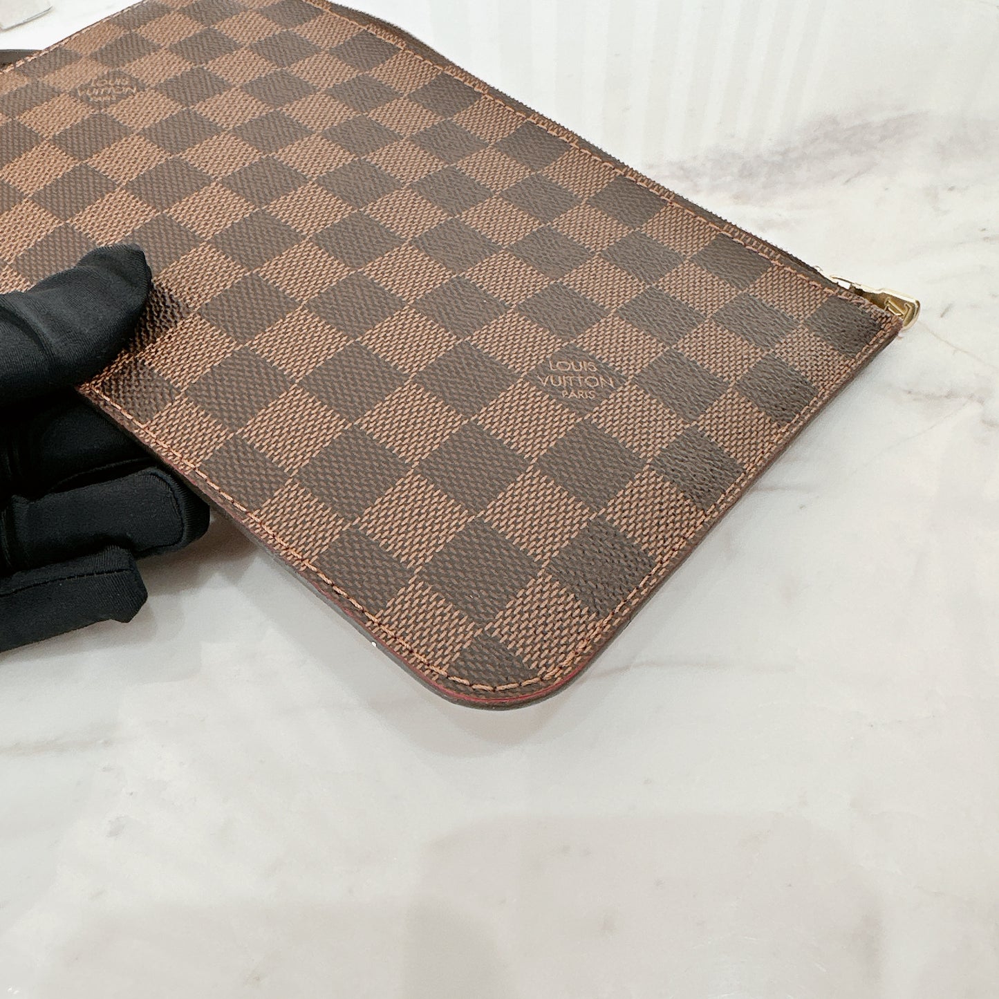 LV Damier Ebene Neverfull MM with Pouch