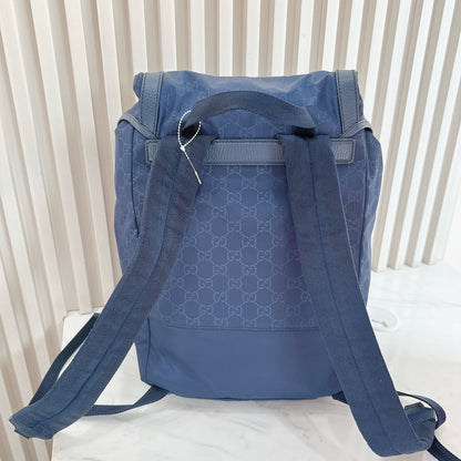 Gucci Monogram Nylon Backpack in Blue