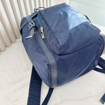 Gucci Monogram Nylon Backpack in Blue