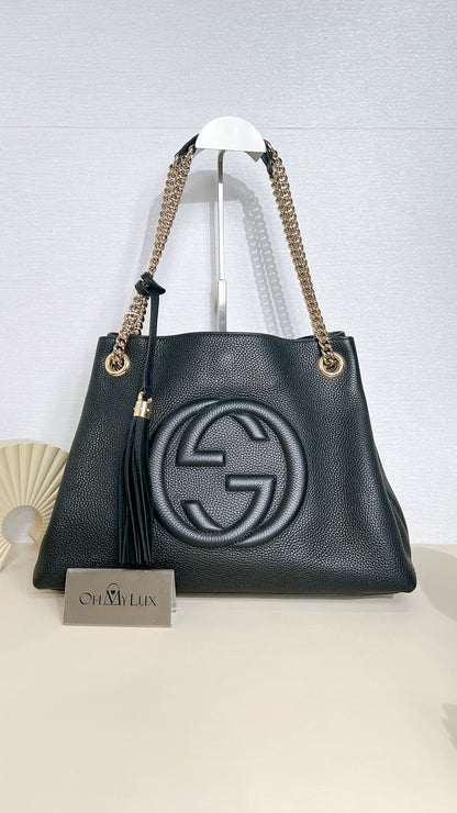 Gucci Soho Black Leather Handbag