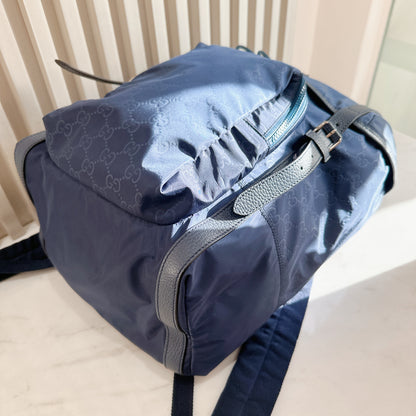 Gucci Monogram Nylon Backpack in Blue