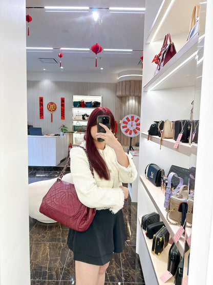 Chanel Timeless Accordion Flap Bag in Red