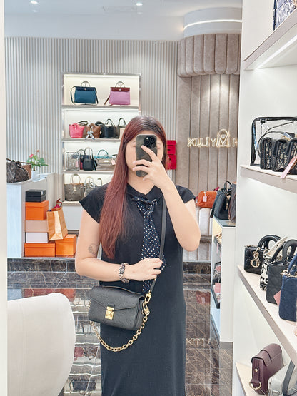 LV Metis East West In Black Empreinte Leather