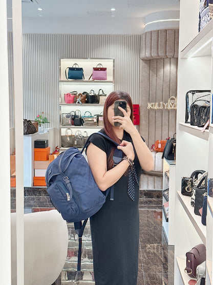 Gucci Monogram Nylon Backpack in Blue