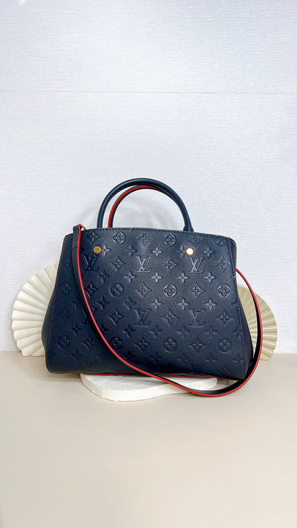 LV Montaigne MM in Marine Rouge