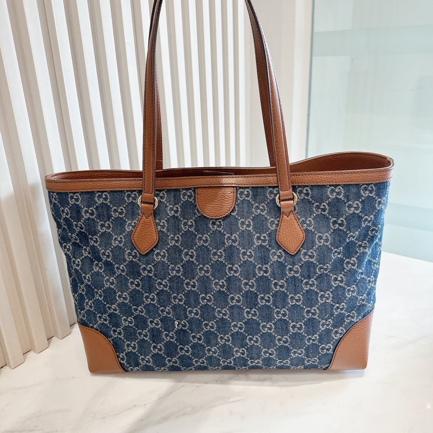 Gucci GG Denim Ophidia Tote