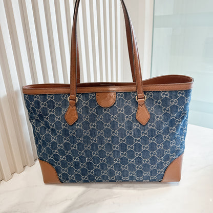 Gucci GG Denim Ophidia Tote