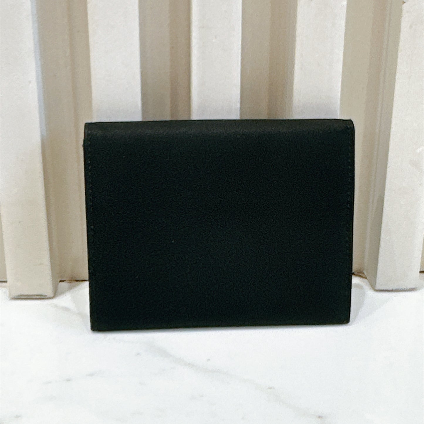 Prada Triangle Logo Trifold Wallet Black