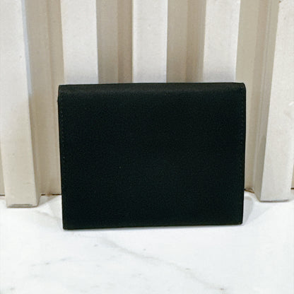 Prada Triangle Logo Trifold Wallet Black