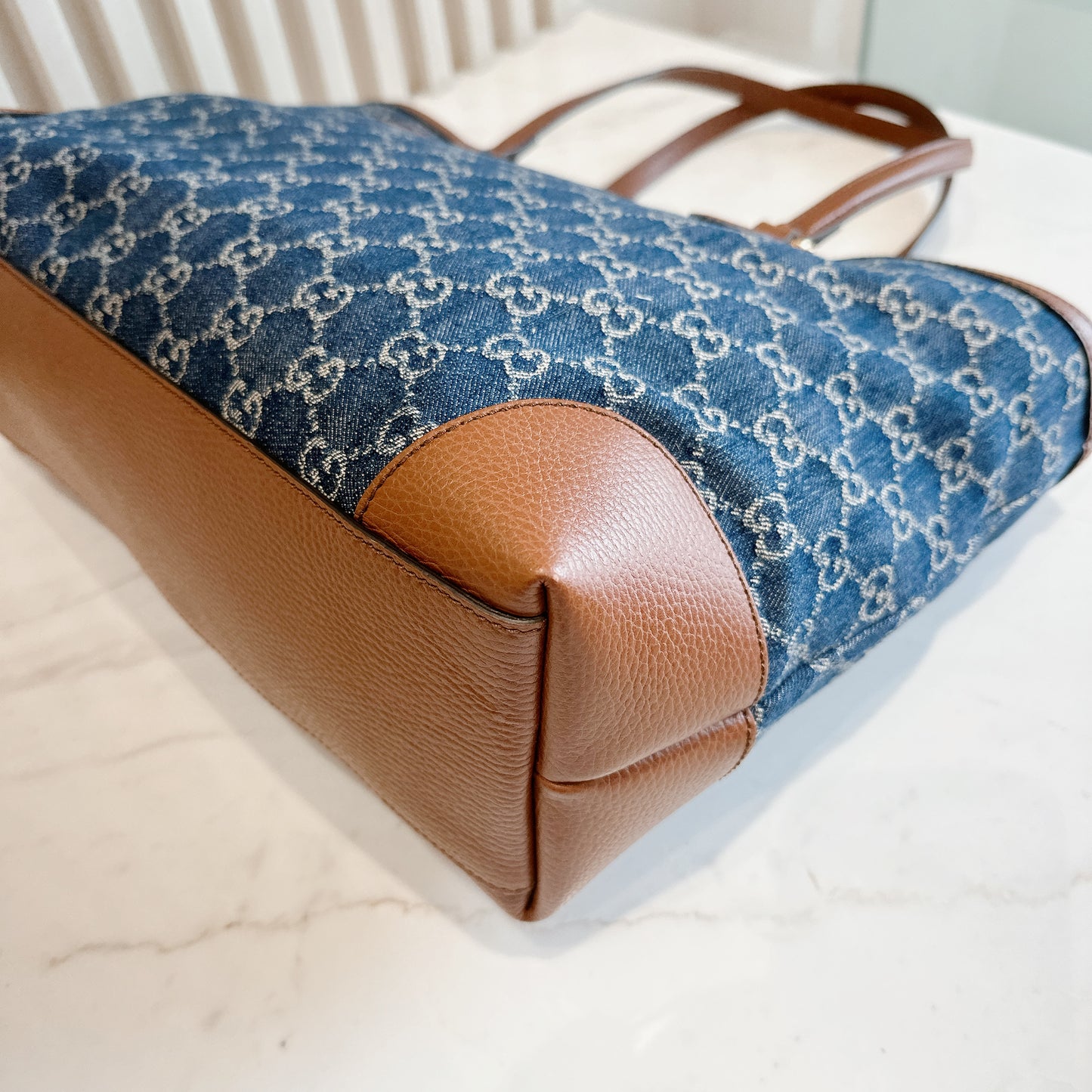 Gucci GG Denim Ophidia Tote