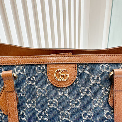 Gucci GG Denim Ophidia Tote