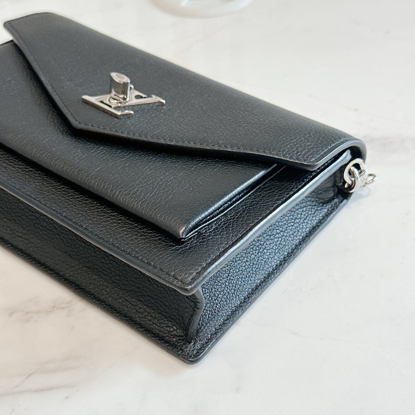 LV Mylockme Chain Pochette in Black