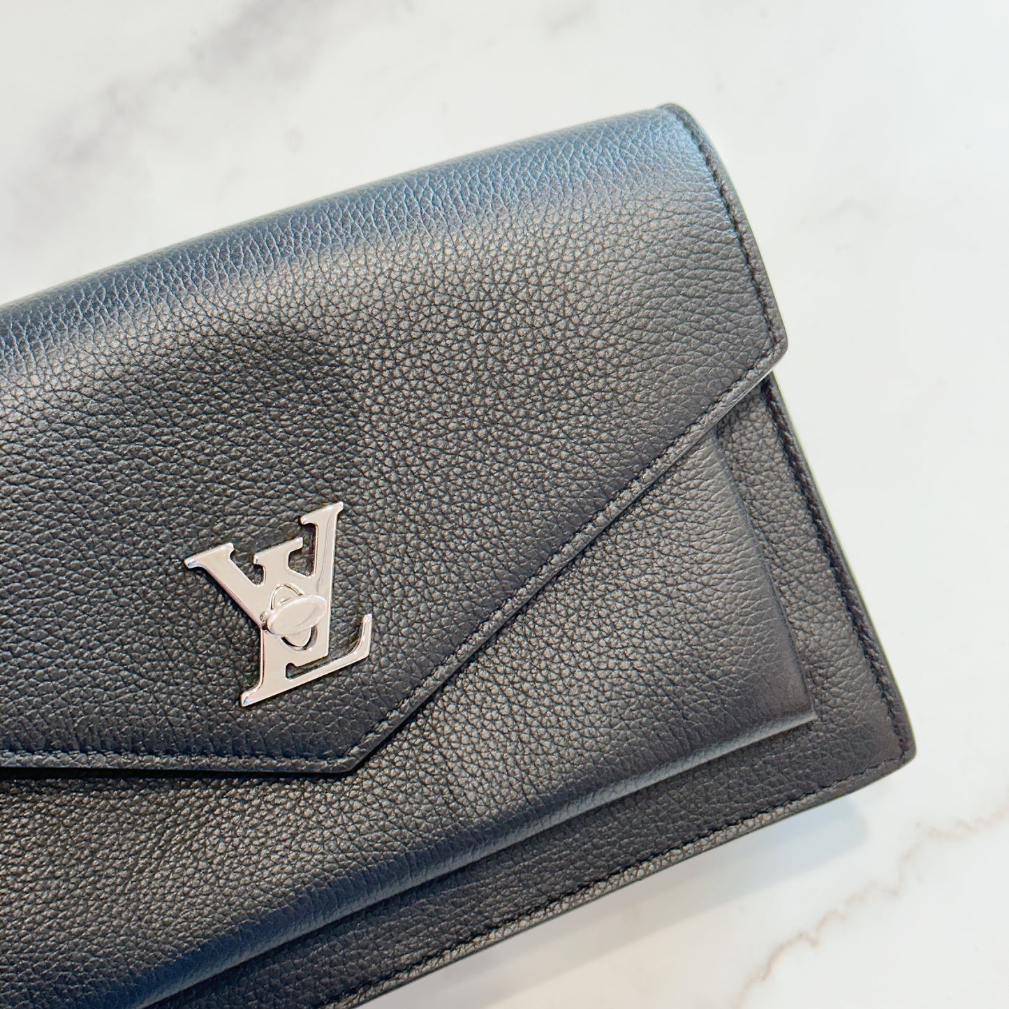 LV Mylockme Chain Pochette in Black