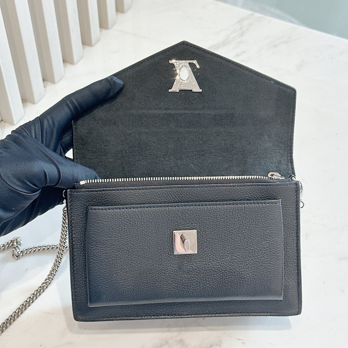 LV Mylockme Chain Pochette in Black