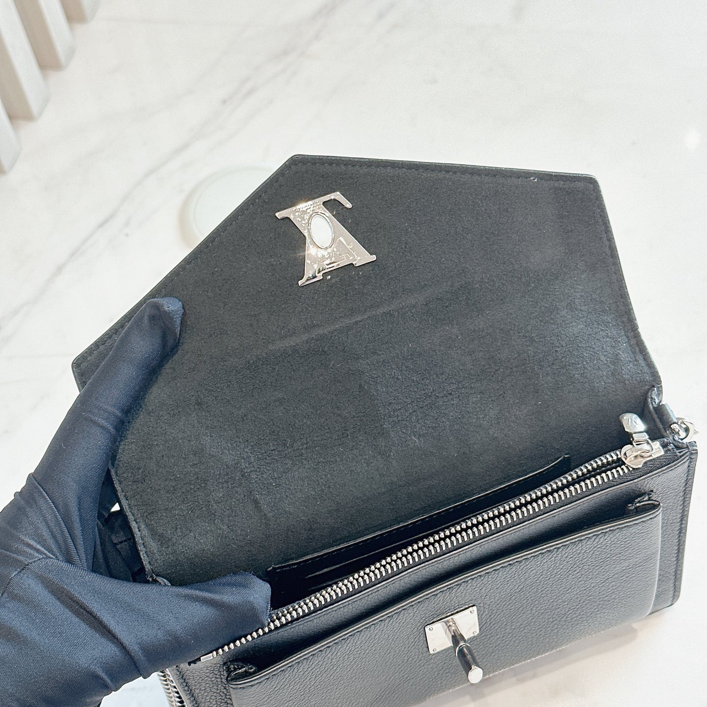 LV Mylockme Chain Pochette in Black