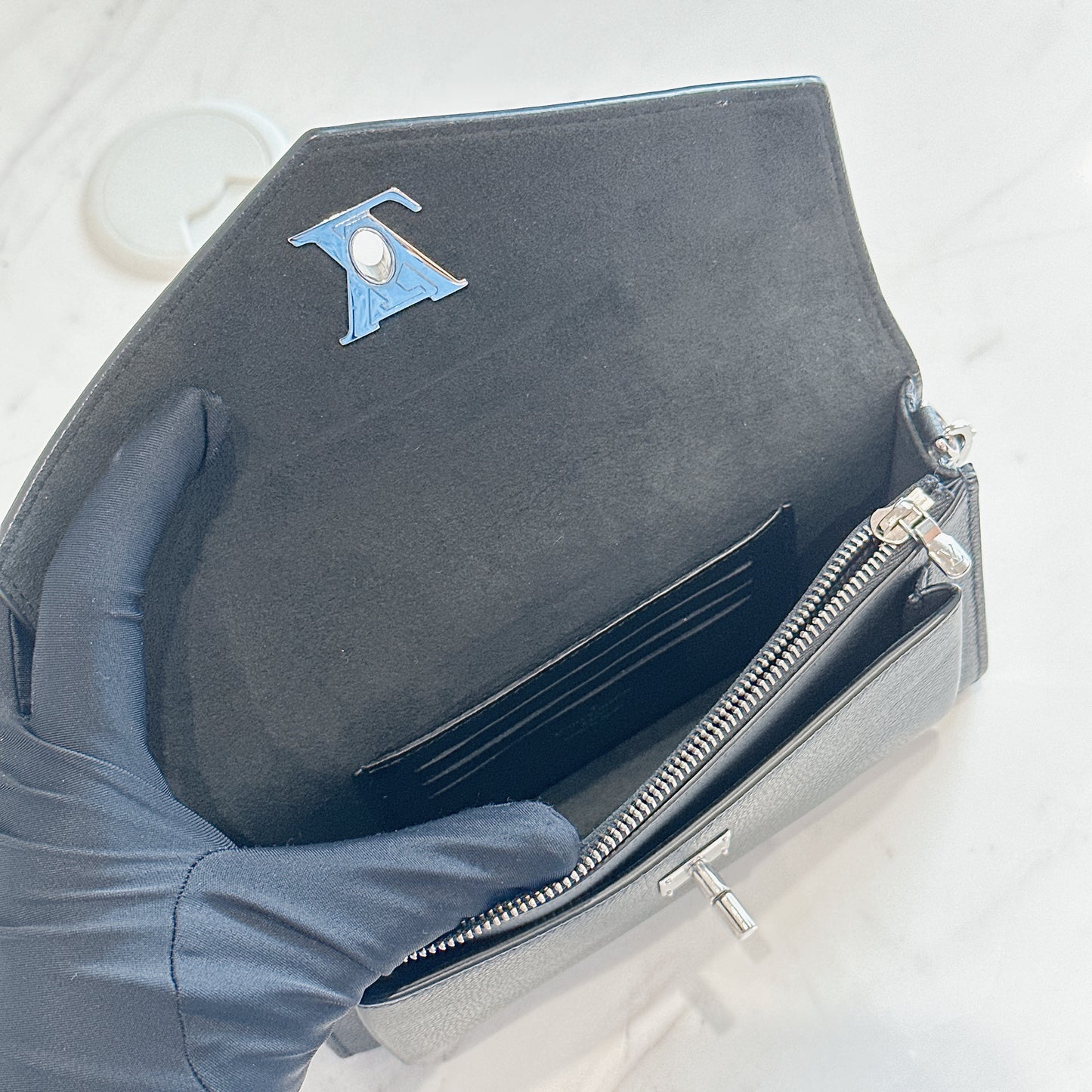 LV Mylockme Chain Pochette in Black