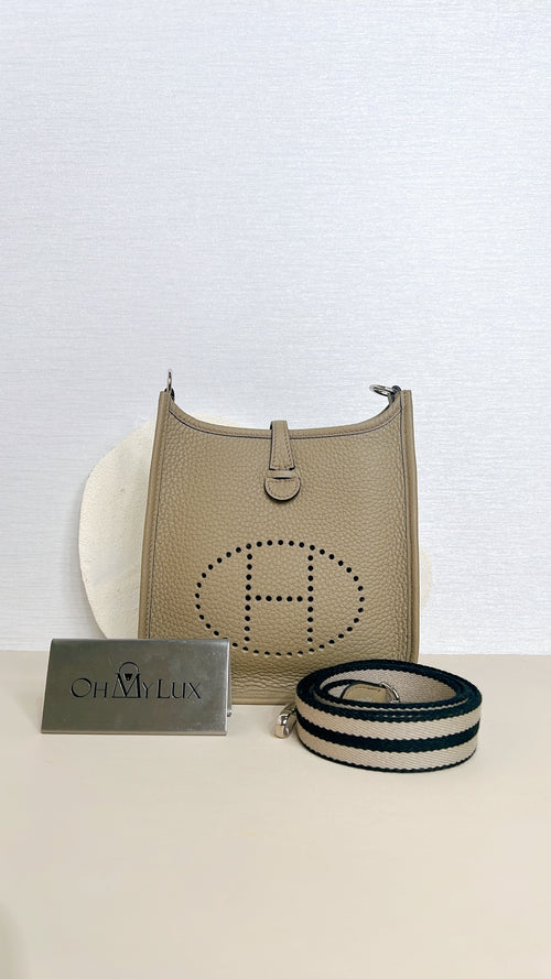 Hermes Mini Evelyne in Beige Marfa