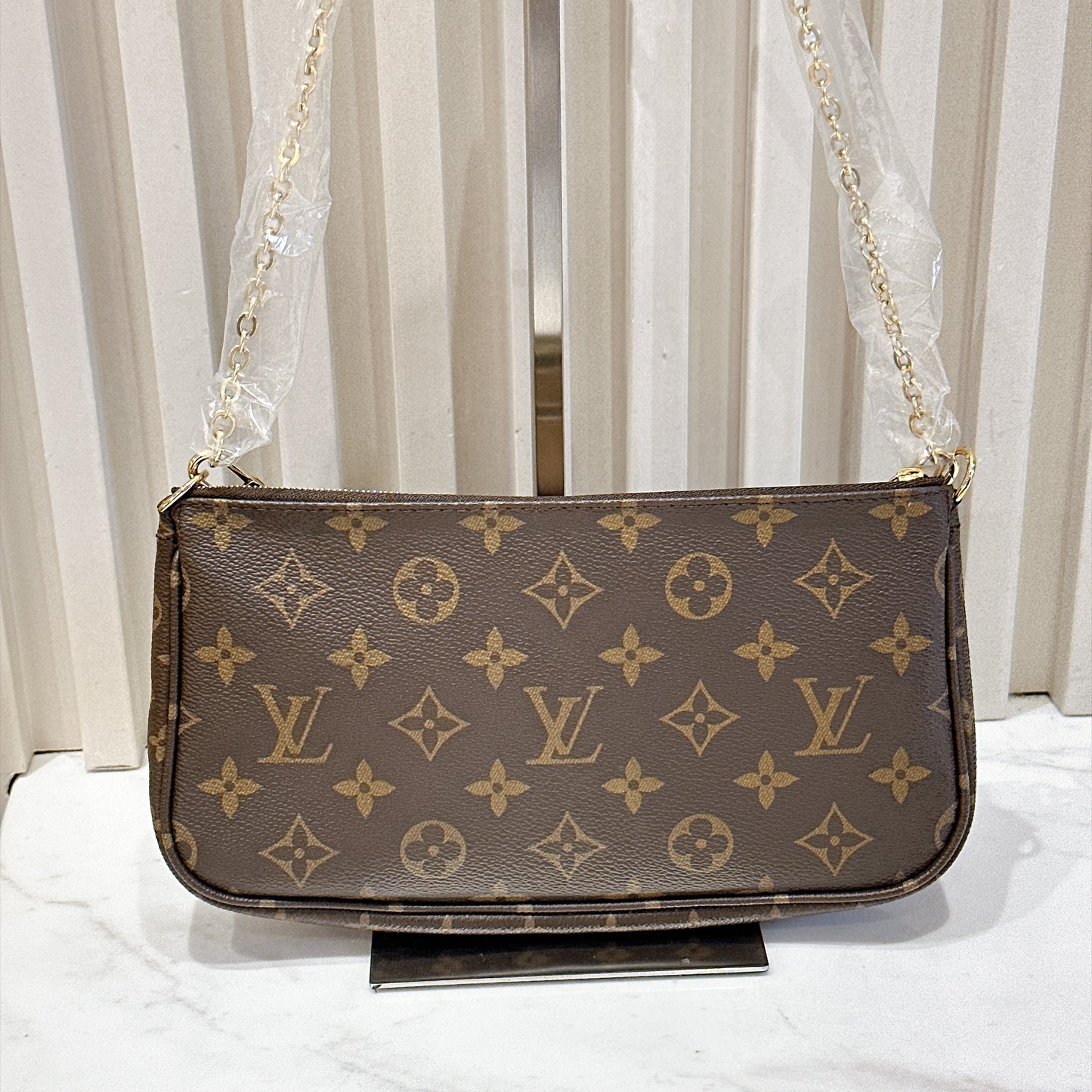 LV Monogram Multi Pochette in Pink Strap