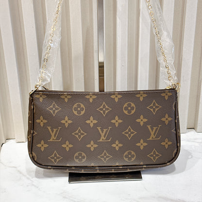 LV Monogram Multi Pochette in Pink Strap