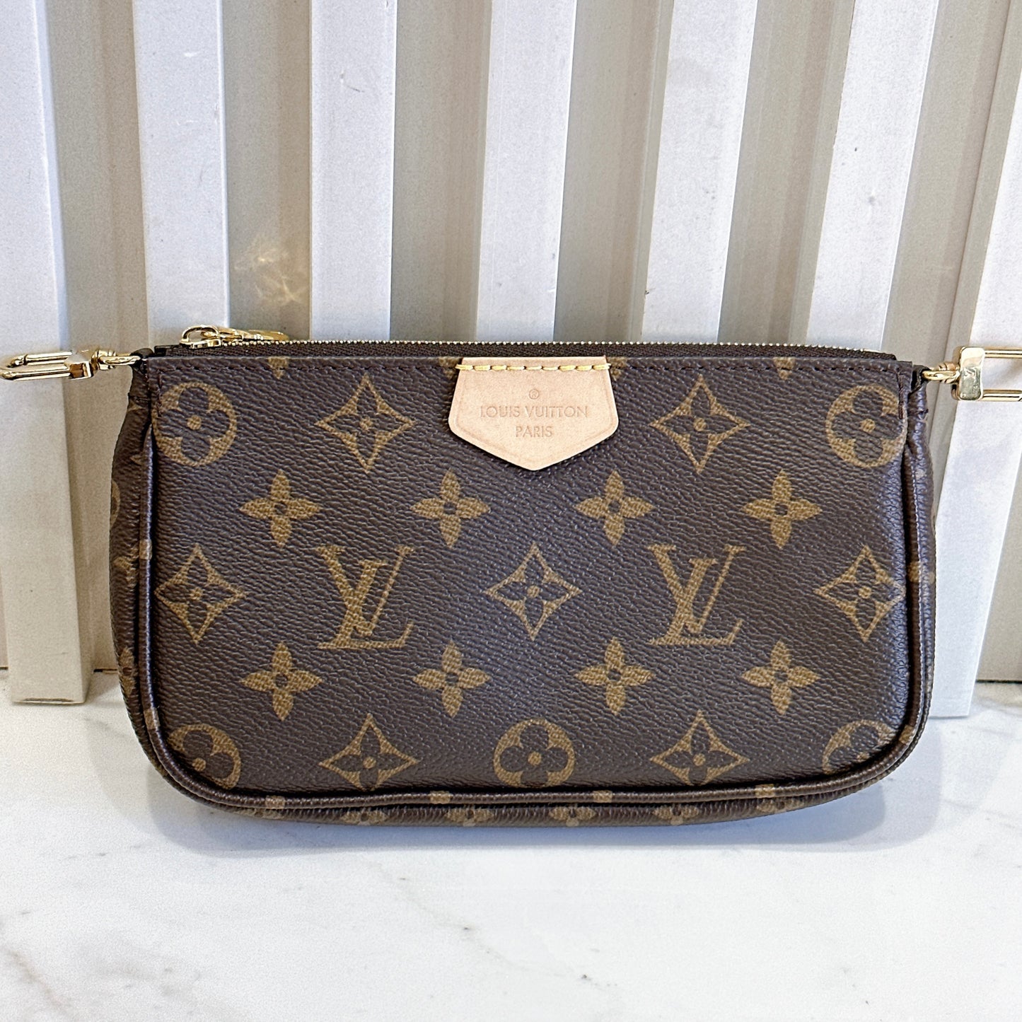 LV Monogram Multi Pochette in Pink Strap