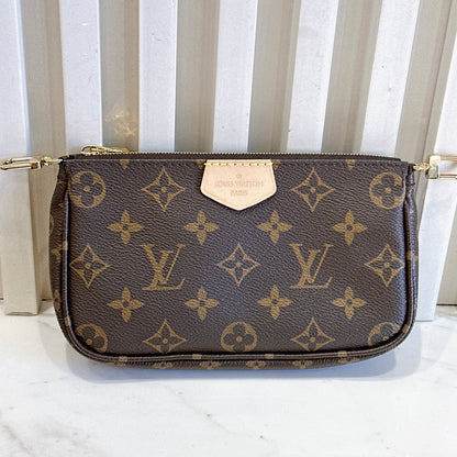LV Monogram Multi Pochette in Pink Strap
