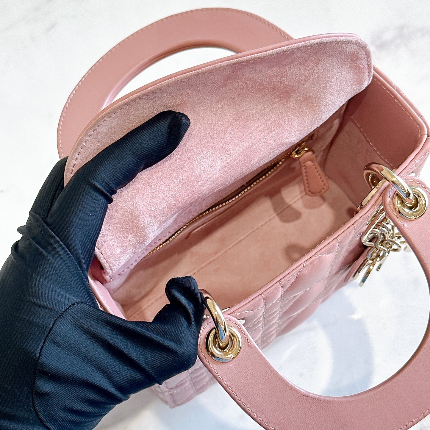 Mini Lady Dior in Pink GHW