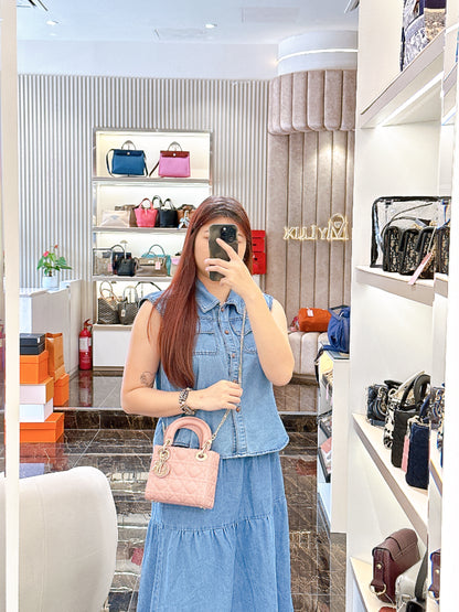 Mini Lady Dior in Pink GHW