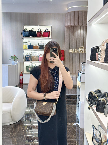 LV Monogram Multi Pochette in Pink Strap