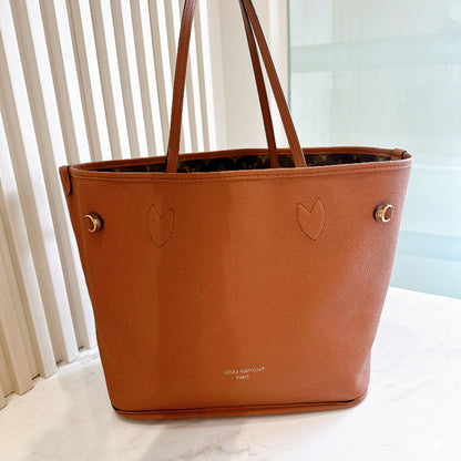 LV Neverfull Inside Out MM in Tan
