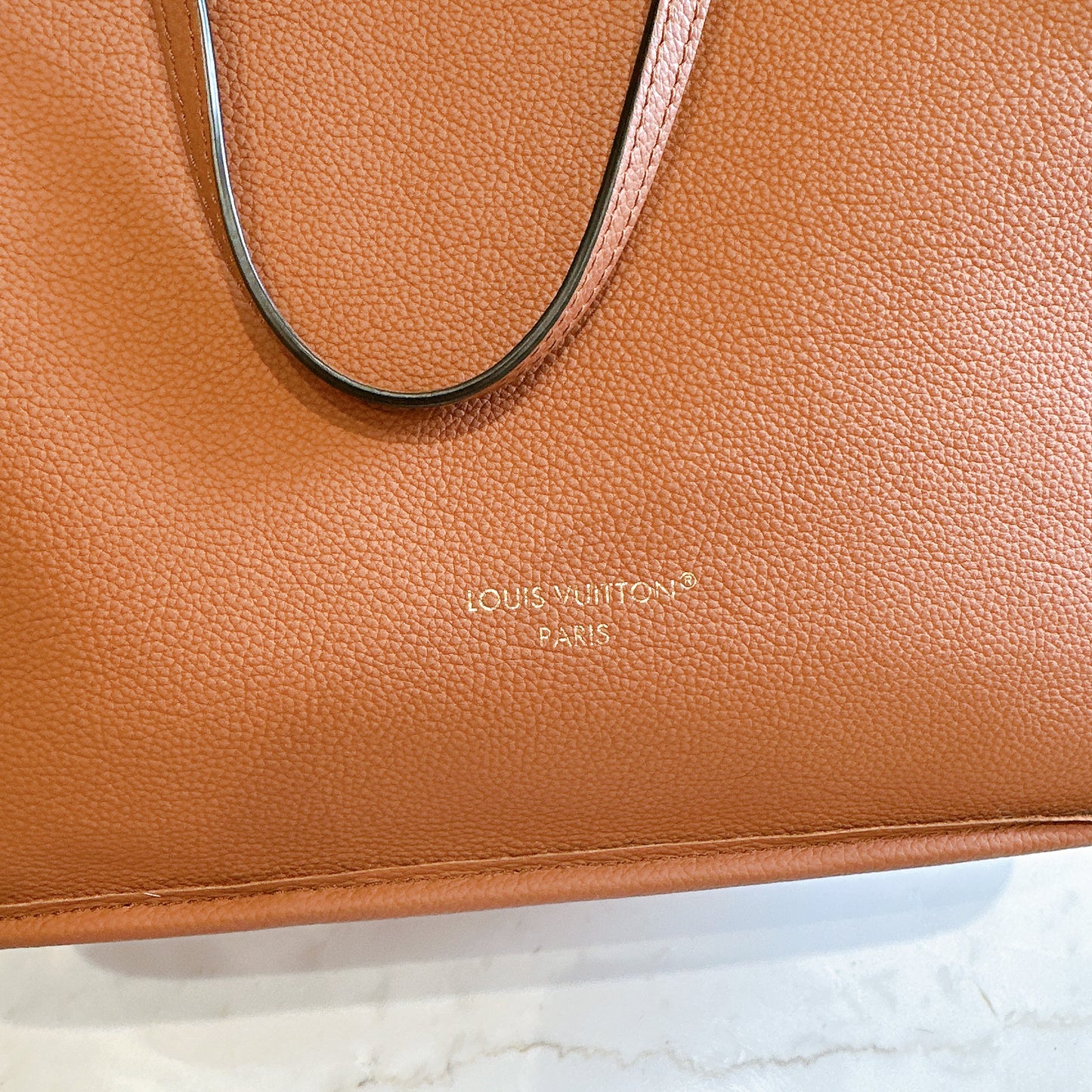 LV Neverfull Inside Out MM in Tan