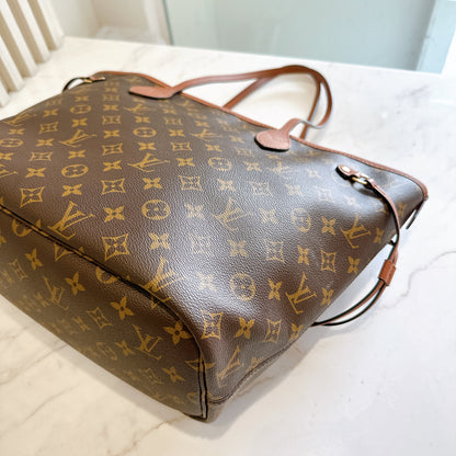 LV Neverfull Inside Out MM in Tan