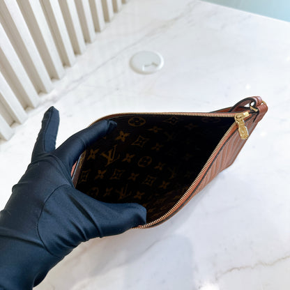 LV Neverfull Inside Out MM in Tan