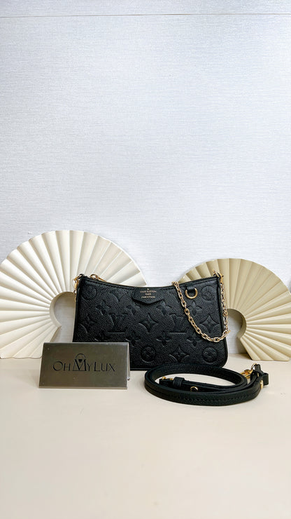 LV Easy Pouch in Black Empreinte Leather