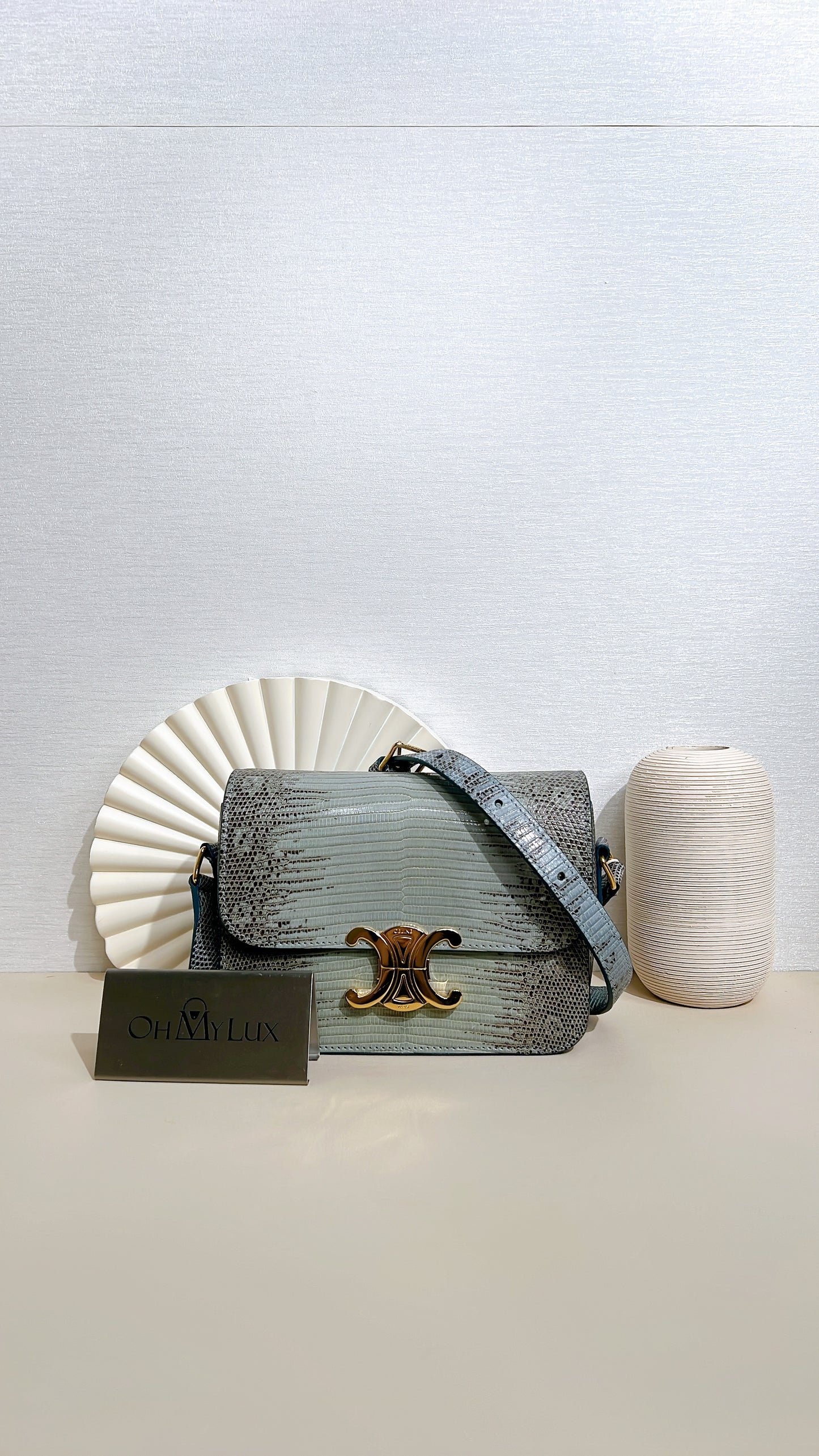 Celine Teen Triomphe Bag in Lizard